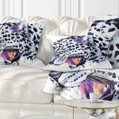 White leopard clearance pillow